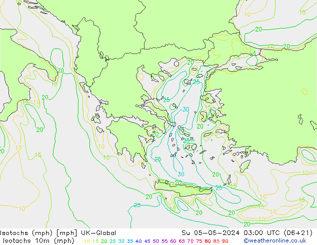 Isotachs (mph) UK-Global Dom 05.05.2024 03 UTC