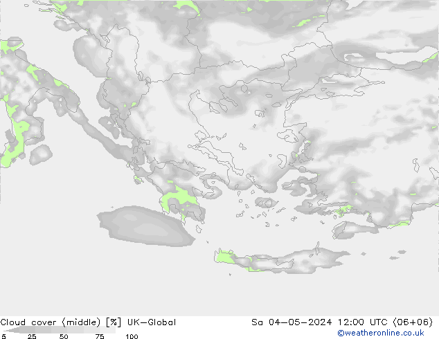 oblačnosti uprostřed UK-Global So 04.05.2024 12 UTC
