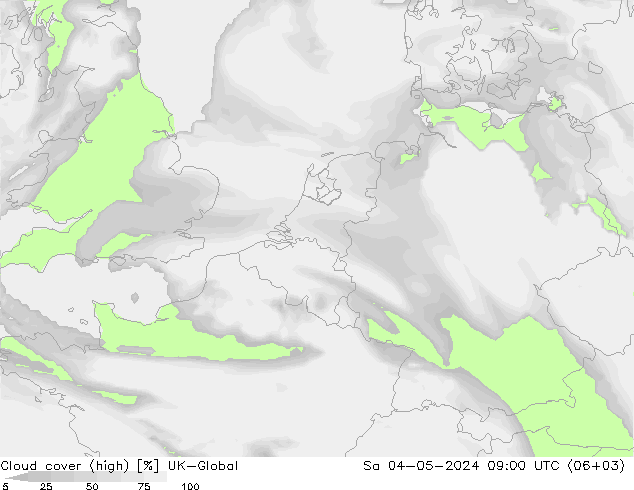 Cloud cover (high) UK-Global Sa 04.05.2024 09 UTC