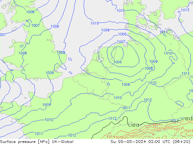 Surface pressure UK-Global Su 05.05.2024 02 UTC