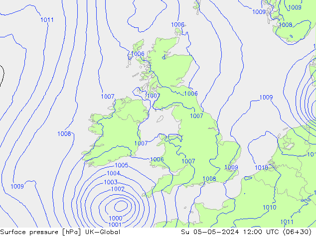 приземное давление UK-Global Вс 05.05.2024 12 UTC