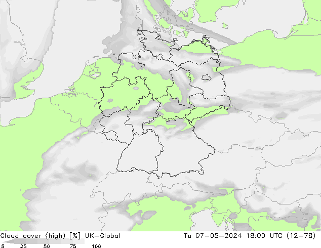 Nubes altas UK-Global mar 07.05.2024 18 UTC