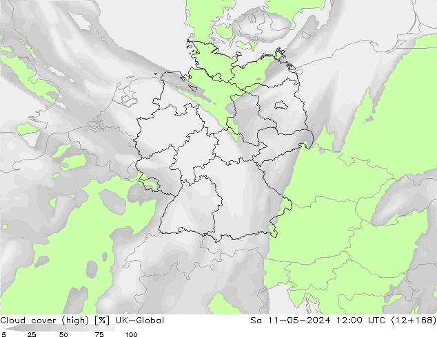 Wolken (hohe) UK-Global Sa 11.05.2024 12 UTC