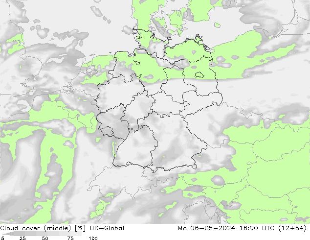 Cloud cover (middle) UK-Global Mo 06.05.2024 18 UTC