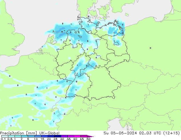 Precipitation UK-Global Su 05.05.2024 03 UTC