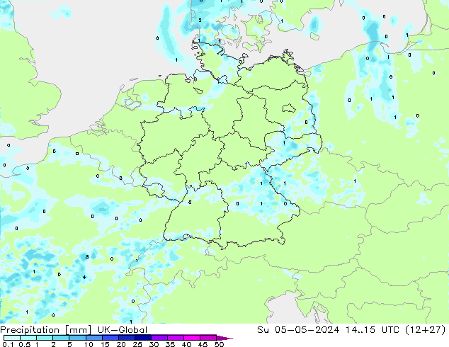 Precipitation UK-Global Su 05.05.2024 15 UTC