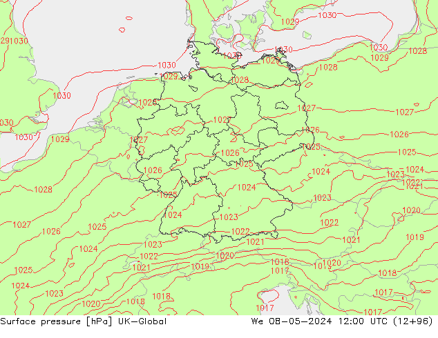 Bodendruck UK-Global Mi 08.05.2024 12 UTC
