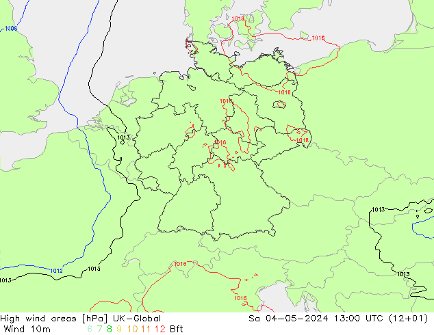 Izotacha UK-Global so. 04.05.2024 13 UTC