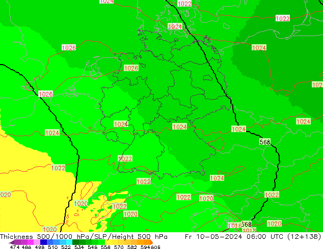 Thck 500-1000hPa UK-Global  10.05.2024 06 UTC