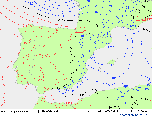 Yer basıncı UK-Global Pzt 06.05.2024 06 UTC