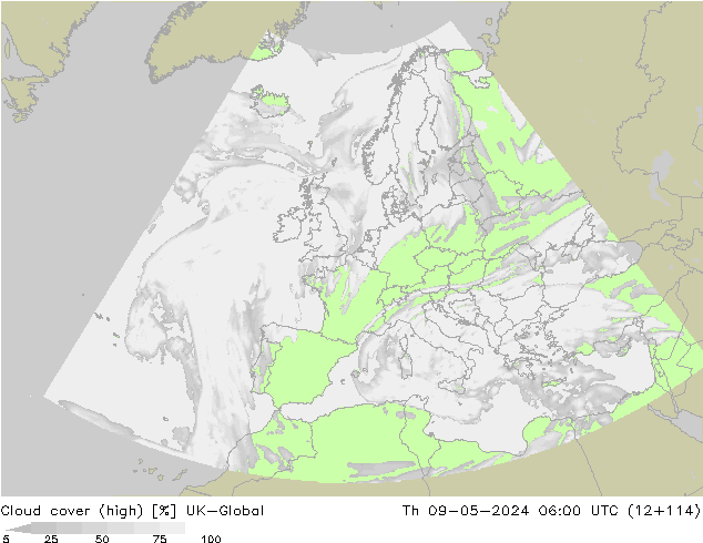 zachmurzenie (wysokie) UK-Global czw. 09.05.2024 06 UTC