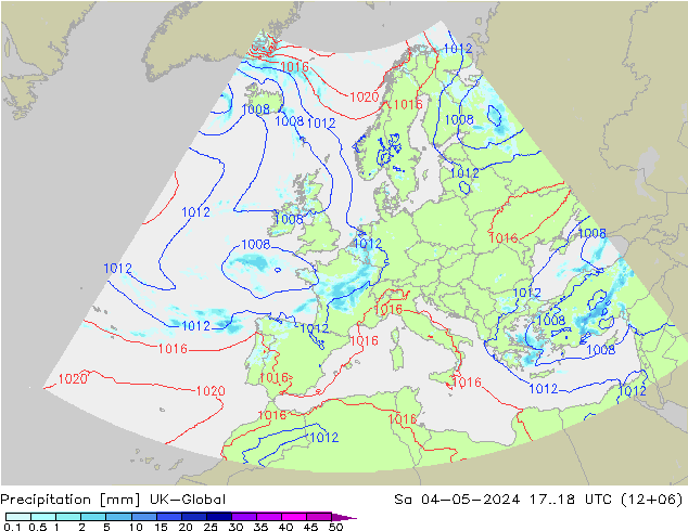 Precipitation UK-Global Sa 04.05.2024 18 UTC