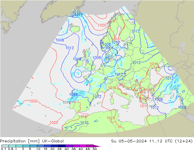 Srážky UK-Global Ne 05.05.2024 12 UTC