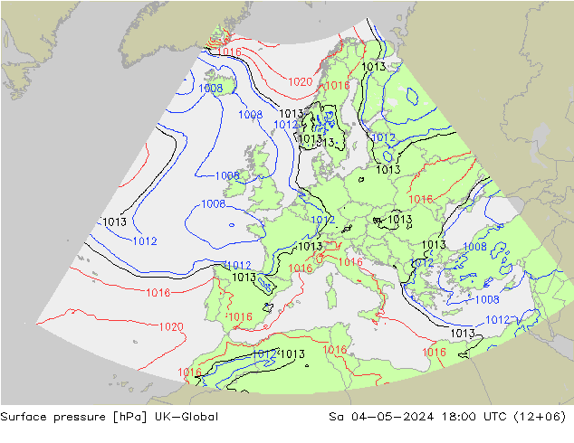 Luchtdruk (Grond) UK-Global za 04.05.2024 18 UTC