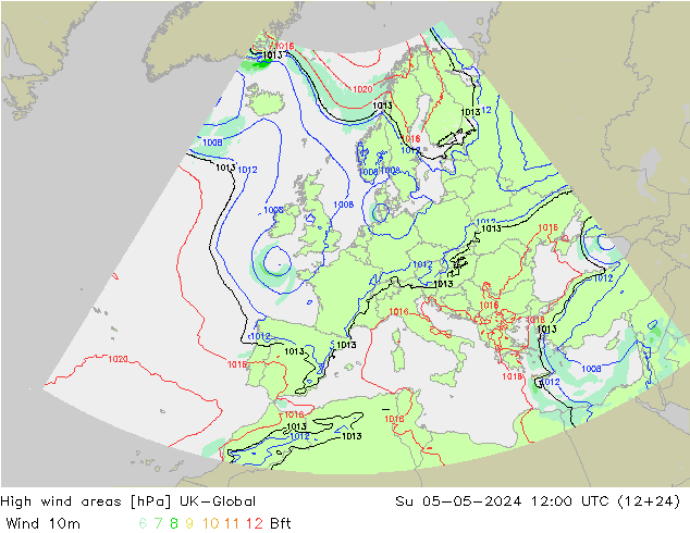 yüksek rüzgarlı alanlar UK-Global Paz 05.05.2024 12 UTC