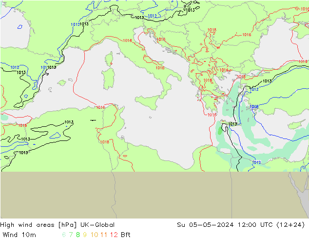 High wind areas UK-Global  05.05.2024 12 UTC