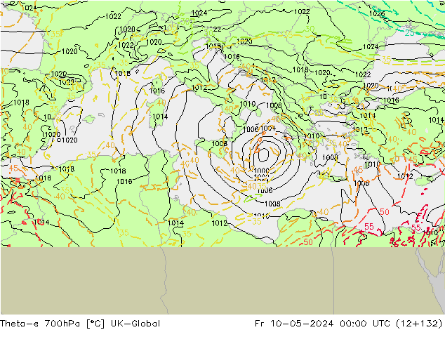 Theta-e 700hPa UK-Global Sex 10.05.2024 00 UTC