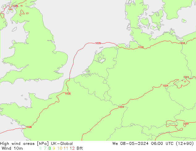High wind areas UK-Global ср 08.05.2024 06 UTC