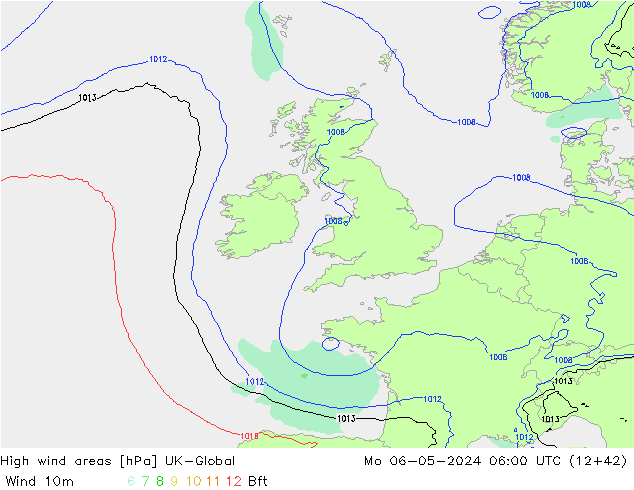 High wind areas UK-Global  06.05.2024 06 UTC