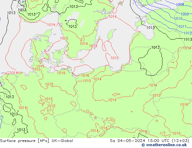 Surface pressure UK-Global Sa 04.05.2024 15 UTC