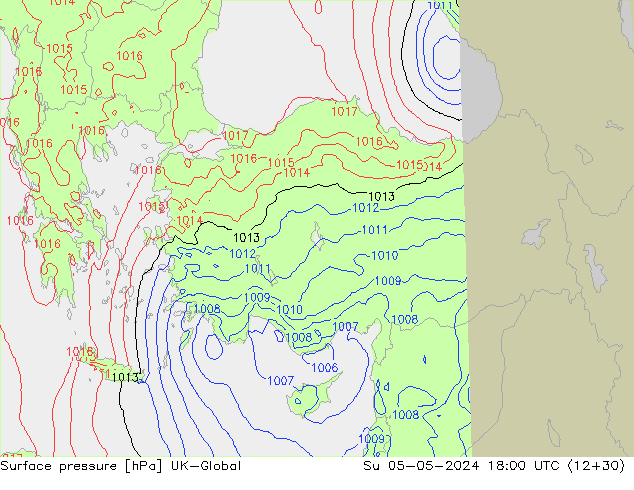 pressão do solo UK-Global Dom 05.05.2024 18 UTC