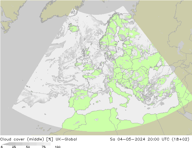 oblačnosti uprostřed UK-Global So 04.05.2024 20 UTC