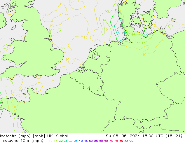 Isotachs (mph) UK-Global Su 05.05.2024 18 UTC