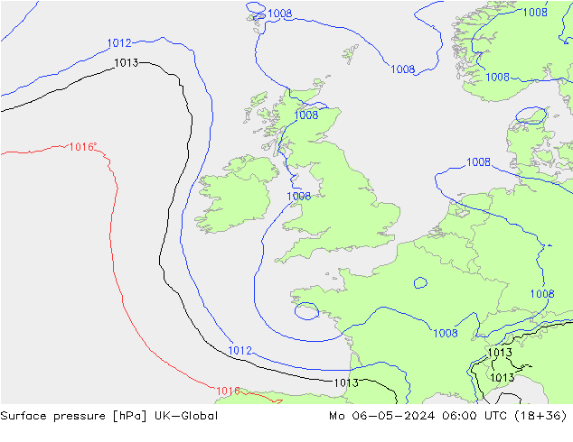 Yer basıncı UK-Global Pzt 06.05.2024 06 UTC