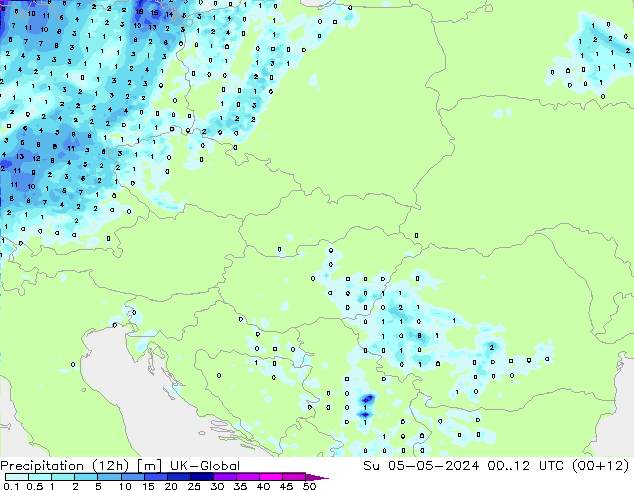 Precipitación (12h) UK-Global dom 05.05.2024 12 UTC