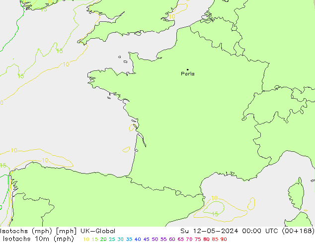 Isotachs (mph) UK-Global dom 12.05.2024 00 UTC