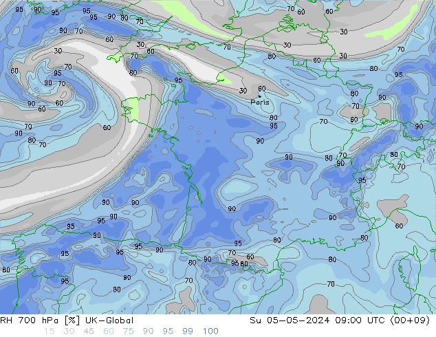 RV 700 hPa UK-Global zo 05.05.2024 09 UTC