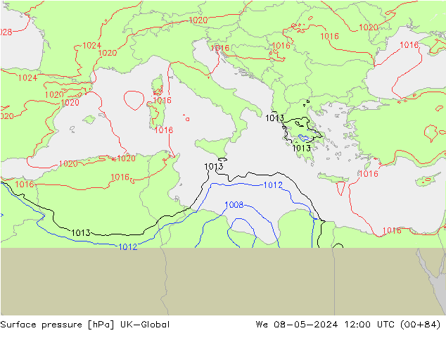 ciśnienie UK-Global śro. 08.05.2024 12 UTC