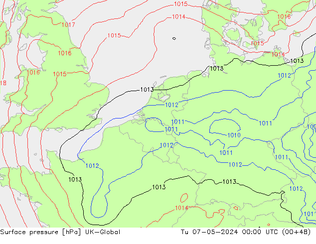 pressão do solo UK-Global Ter 07.05.2024 00 UTC