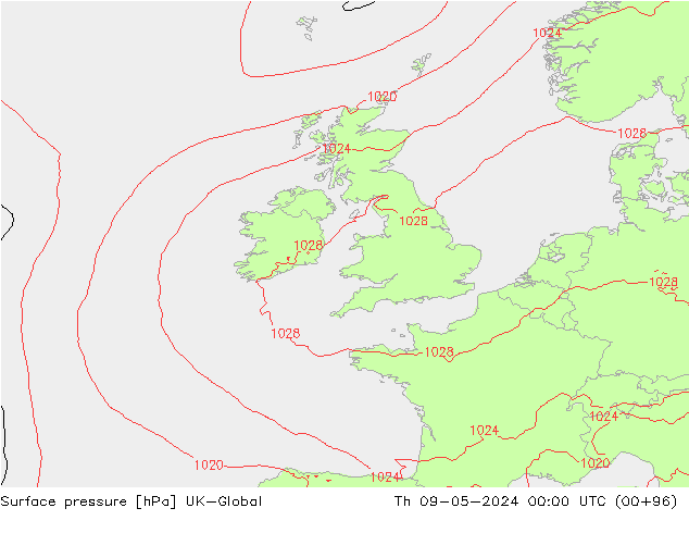 Luchtdruk (Grond) UK-Global do 09.05.2024 00 UTC