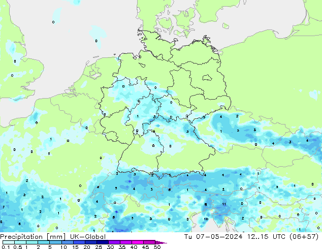 Precipitación UK-Global mar 07.05.2024 15 UTC