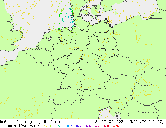 Isotaca (mph) UK-Global dom 05.05.2024 15 UTC