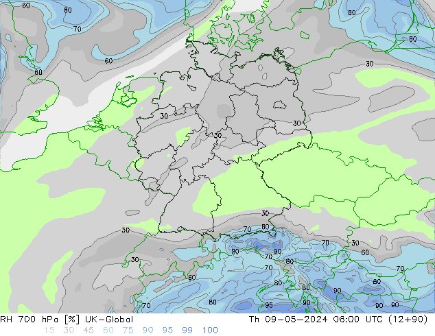 RV 700 hPa UK-Global do 09.05.2024 06 UTC