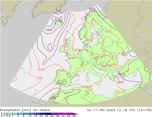 Niederschlag UK-Global Sa 11.05.2024 18 UTC