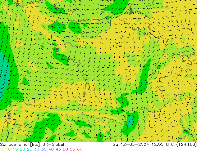 Surface wind UK-Global Su 12.05.2024 12 UTC