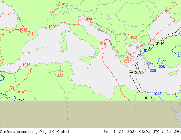 Luchtdruk (Grond) UK-Global za 11.05.2024 06 UTC