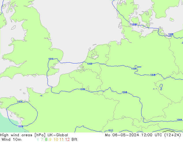 High wind areas UK-Global Mo 06.05.2024 12 UTC