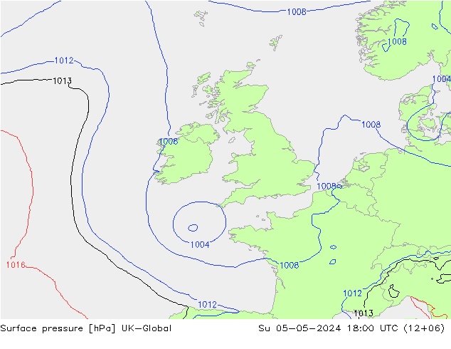 приземное давление UK-Global Вс 05.05.2024 18 UTC