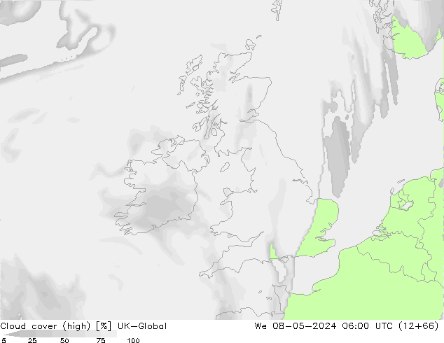 Nuages (élevé) UK-Global mer 08.05.2024 06 UTC