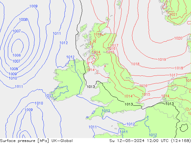 pression de l'air UK-Global dim 12.05.2024 12 UTC