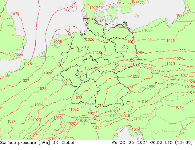 Bodendruck UK-Global Mi 08.05.2024 06 UTC
