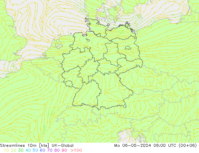 Streamlines 10m UK-Global Mo 06.05.2024 06 UTC