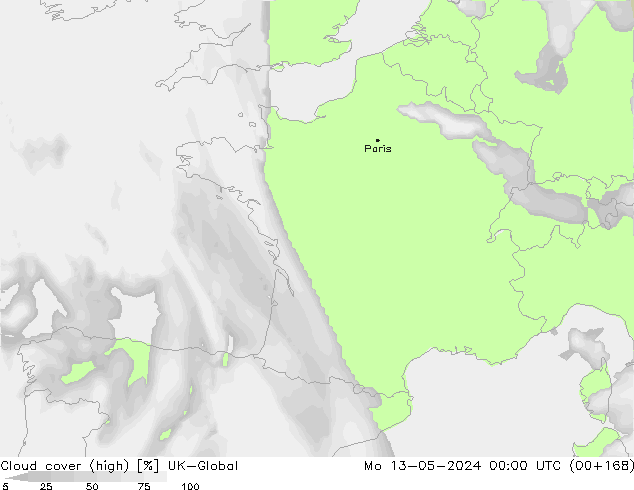 Bewolking (Hoog) UK-Global ma 13.05.2024 00 UTC