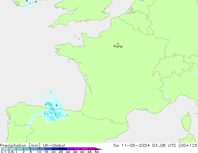 Niederschlag UK-Global Sa 11.05.2024 06 UTC