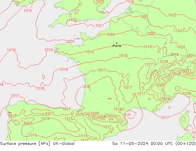 pressão do solo UK-Global Sáb 11.05.2024 00 UTC