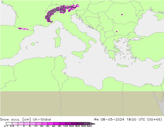 Snow accu. UK-Global We 08.05.2024 18 UTC